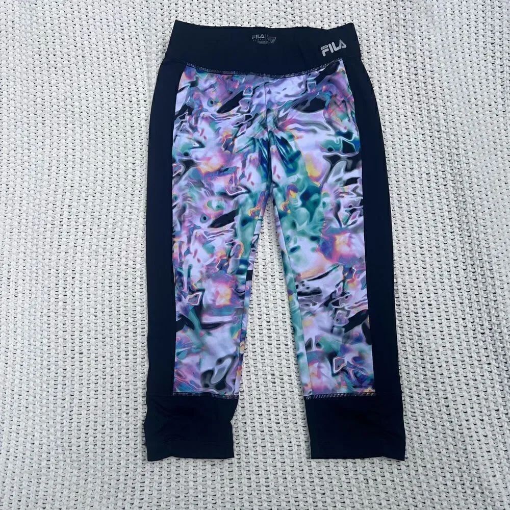 FILA Capri Legging Oil Slick Color Marbled Small